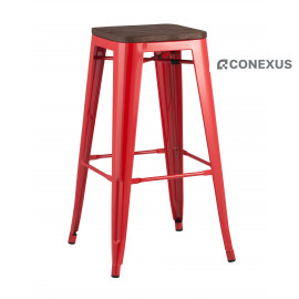 Стул барный TOLIX WOOD красный глянцевый