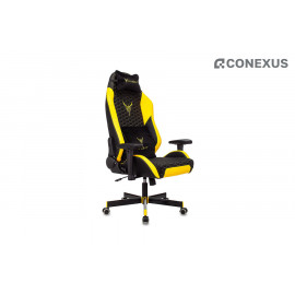 Кресло игровое Knight Neon YELLOW Экокожа черная/Экокожа желтая