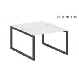 Бенч-стол на О-образном м/к Metal system quattro 50x50 50БО.РАС-СП-2.2 Белый/Металл антрацит/Металл антрацит