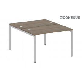 Бенч-стол на П-образном м/к Metal system quattro 40x40 40БП.РАС-СП-2.2 Вяз благородный/Металл серый /Металл серый