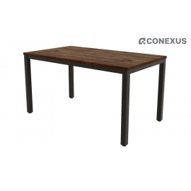 Стол обеденный Lanch 21LANCH.003 Брауни/Черный металл