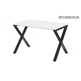 Стол компьютерный на X-образных опорах Loft VR.L-SRX-2.7 Белый бриллиант/Черный металл