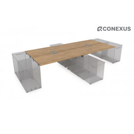 Стол-бенч для крепления к тумбам «Gloss» СБЧТ.979 Teakwood/Графит металл