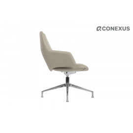 Кресло офисное RV Design Spell-ST С1719 Кожа светло-серая (MB918)