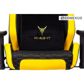 Кресло игровое Knight Neon YELLOW Экокожа черная/Экокожа желтая