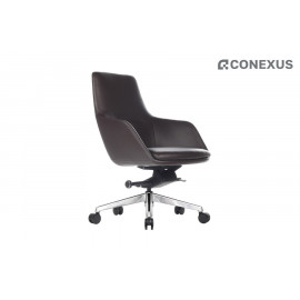 Кресло офисное RV Design Soul M B1908 Кожа тёмно-коричневая (3072)