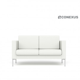 Диван 2-местный Берлин 152x78x85 экокожа премиум серо-коричневая CN6
