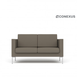Диван 2-местный Берлин 152x78x85 экокожа премиум серо-коричневая CN6