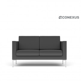 Диван 2-местный Берлин 152x78x85 экокожа премиум серо-коричневая CN6