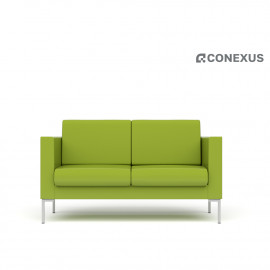 Диван 2-местный Берлин 152x78x85 экокожа премиум серо-коричневая CN6