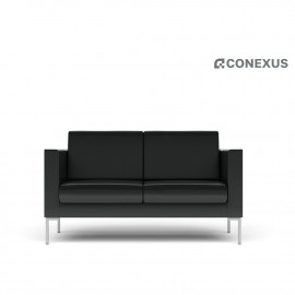 Диван 2-местный Берлин 152x78x85 экокожа премиум серо-коричневая CN6
