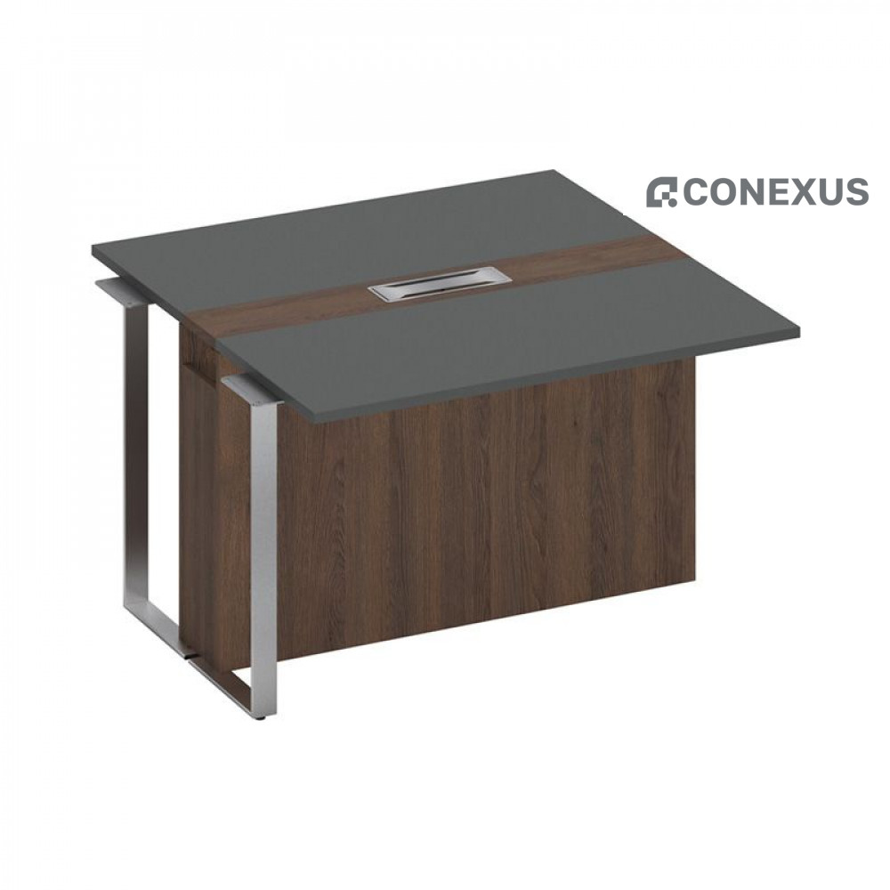 Секция стола для переговоров промежуточная 160x120x75.6 антрацит премиум / дуб гладстоун / дуб гладстоун «Speech»