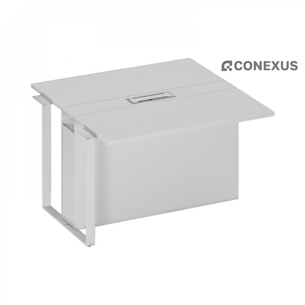 Секция стола для переговоров промежуточная 160x120x75.6 дуб гладстоун светлый / антрацит премиум / дуб гладстоун светлый «Speech»