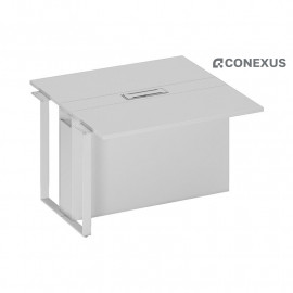 Секция стола для переговоров промежуточная 160x120x75.6 дуб гладстоун светлый / антрацит премиум / дуб гладстоун светлый «Speech»