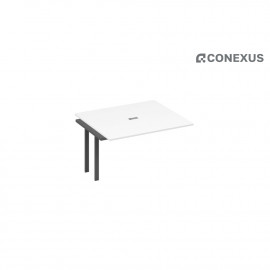 Секция стола для переговоров каркас UNO 140x124x75 белый премиум / металлокаркас антрацит «A4»