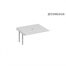 Секция стола для переговоров с опорами TRE 160x144x75 серый / металлокаркас серый «A4»