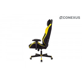Кресло игровое Knight Neon YELLOW Экокожа черная/Экокожа желтая