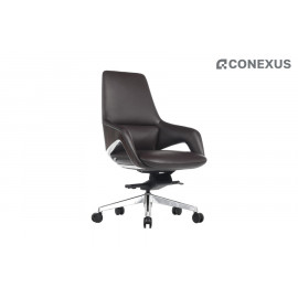 Кресло офисное RV Design Aura-M FK005-В Кожа тёмно-коричневая (3072)