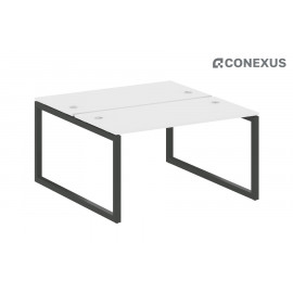 Бенч-стол на О-образном м/к Metal system quattro 50x50 50БО.РАС-СП-2.3 Белый/Металл антрацит/Металл антрацит