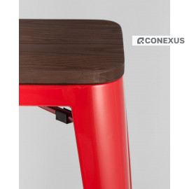 Стул барный TOLIX WOOD красный глянцевый