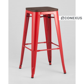Стул барный TOLIX WOOD красный глянцевый