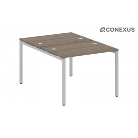 Бенч-стол на П-образном м/к Metal system quattro 40x40 40БП.РАС-СП-2.1 Вяз благородный/Металл серый /Металл серый
