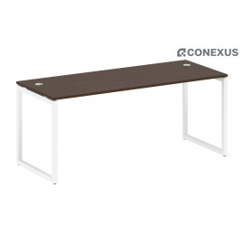 Письменный стол на О-образном м/к Metal system quattro 40x40 40БО.СП-5 Венге Цаво/Металл белый /Металл белый