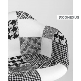 Кресло Eames DSW пэчворк черно-белое