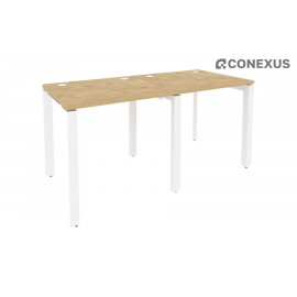 Стол-бенч линейный на П-образном м/к Onix O.MP-RS-2.0.7 Тиквуд светлый/Металл белый