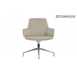 Кресло офисное RV Design Spell-ST С1719 Кожа светло-серая (MB918)