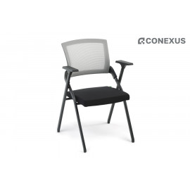 Стул офисный складной Seat RCH M2001 Ткань черная/Сетка серая