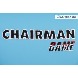 Кресло игровое Chairman Game 26 Ткань стандарт черная/Экокожа голубая