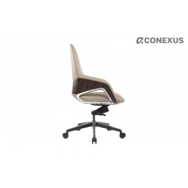 Кресло офисное RV Design Aura-M FK005-В Кожа светло-бежевая (3A ND9720)