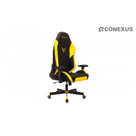 Кресло игровое Knight Neon YELLOW Экокожа черная/Экокожа желтая