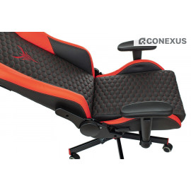 Кресло игровое Knight Neon RED Экокожа черная/Экокожа красная