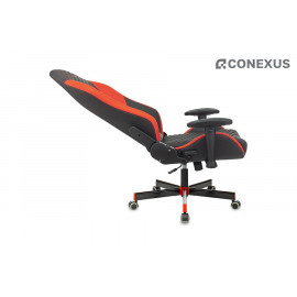 Кресло игровое Knight Neon RED Экокожа черная/Экокожа красная