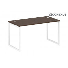 Письменный стол на О-образном м/к Metal system quattro 40x40 40БО.СП-3 Венге Цаво/Металл белый