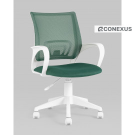 Кресло офисное TopChairs ST-BASIC-W зеленый крестовина пластик белый