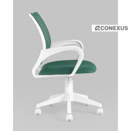 Кресло офисное TopChairs ST-BASIC-W зеленый крестовина пластик белый