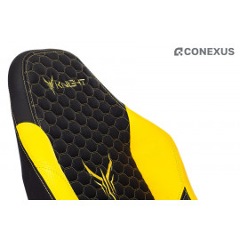 Кресло игровое Knight Neon YELLOW Экокожа черная/Экокожа желтая