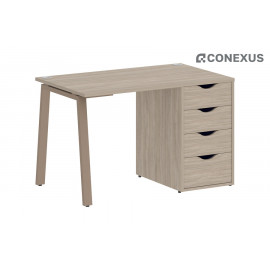 Стол компьютерный Home VR.SP-3-118.4.A Дуб Аттик/Металл мокко