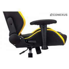 Кресло игровое Knight Neon YELLOW Экокожа черная/Экокожа желтая