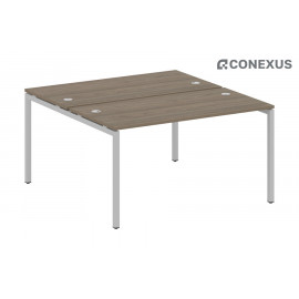 Бенч-стол на П-образном м/к Metal system quattro 40x40 40БП.РАС-СП-2.3 Вяз благородный/Металл серый /Металл серый