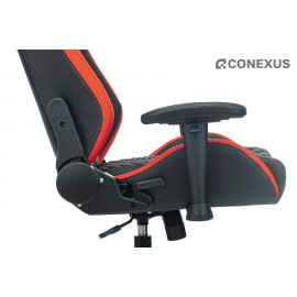 Кресло игровое Knight Neon RED Экокожа черная/Экокожа красная