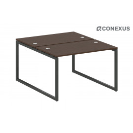 Бенч-стол на О-образном м/к Metal system quattro 40x40 40БО.РАС-СП-2.2 Венге Цаво/Металл антрацит/Металл антрацит