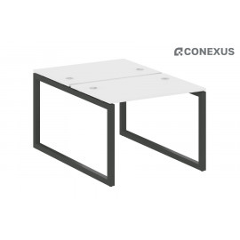 Бенч-стол на О-образном м/к Metal system quattro 50x50 50БО.РАС-СП-2.1 Белый/Металл антрацит/Металл антрацит