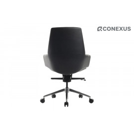Кресло офисное RV Design Spell-M В1719 Кожа черная (A8)