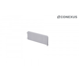 Настольный экран боковой «Gloss» 9БРП.311.9 Рогожка Silver (серая)/Алюминий матовый