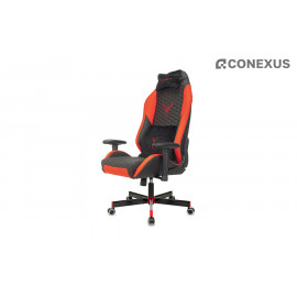 Кресло игровое Knight Neon RED Экокожа черная/Экокожа красная