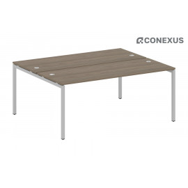 Бенч-стол на П-образном м/к Metal system quattro 40x40 40БП.РАС-СП-2.5 Вяз благородный/Металл серый /Металл серый